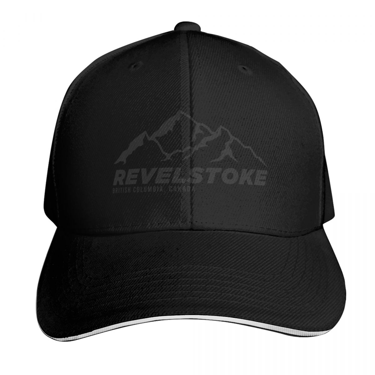 Mountain Biking Revelstoke - หมวกเบสบอลสำหรับผู้ชายและผู้หญิง สไตล์ลำลอง ใส่หน้าร้อน เหมาะสำหรับกีฬา ทั้งสกีและปั่นจักรยานเสือภูเขา ที่รีเวลสโตก