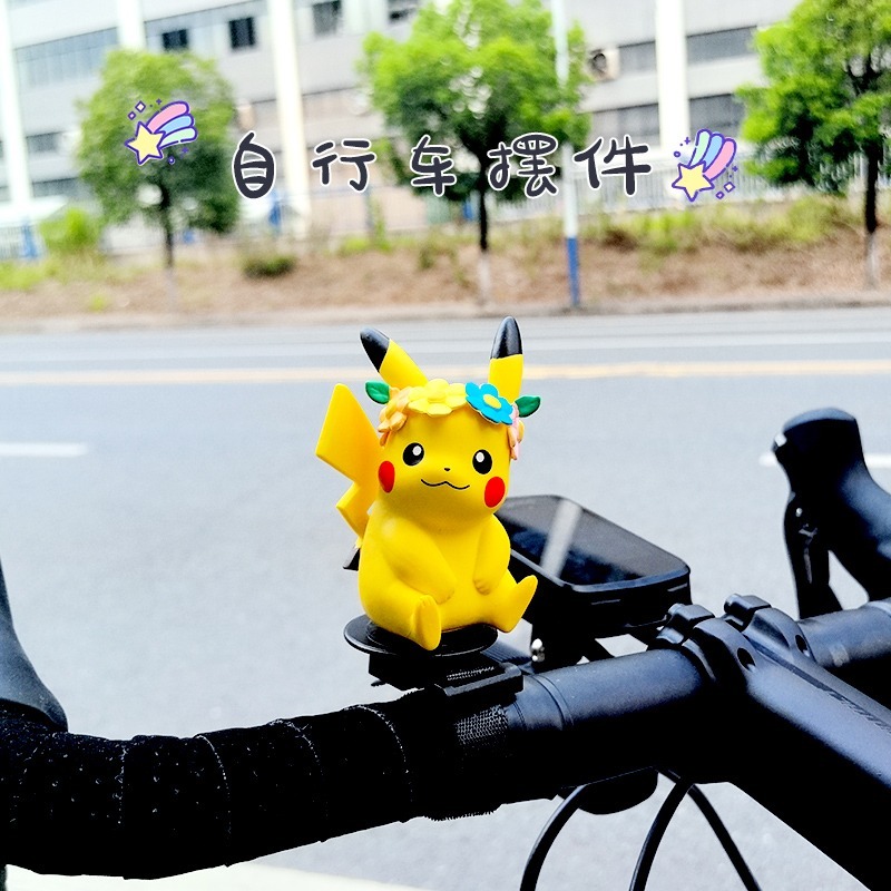 Mountain Biking Japan - อะนิเมะ Pokemon Johnny Turtle น่ารักใบพัดหมุนตกแต่งรถจักรยานยนต์จักรยานเสือภูเขาจักรยานไฟฟ้าขี่อุปกรณ์เสริม