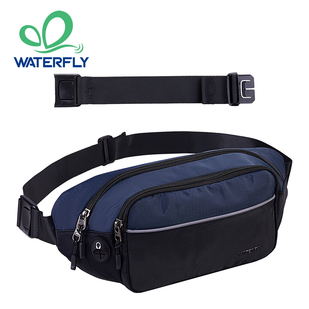 Mountain Biking Hip Pack - WATERFLY Fanny Pack เอวกระเป๋าเอวขนาดใหญ่สําหรับผู้หญิงผู้ชายแฟชั่นกระเป๋าเข็มขัด Crossbody สําหรับเดินป่าวิ่งท่องเที่ยวเดิน