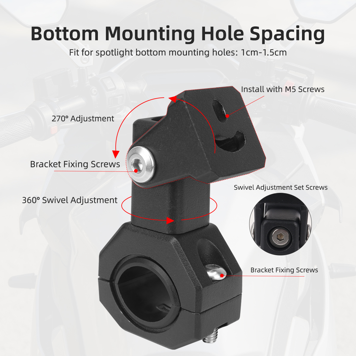 1/2 ชิ้น ขายึดไฟ LED สำหรับมอเ - Mountain Biking Derby บทวิจารณ์และราคา
