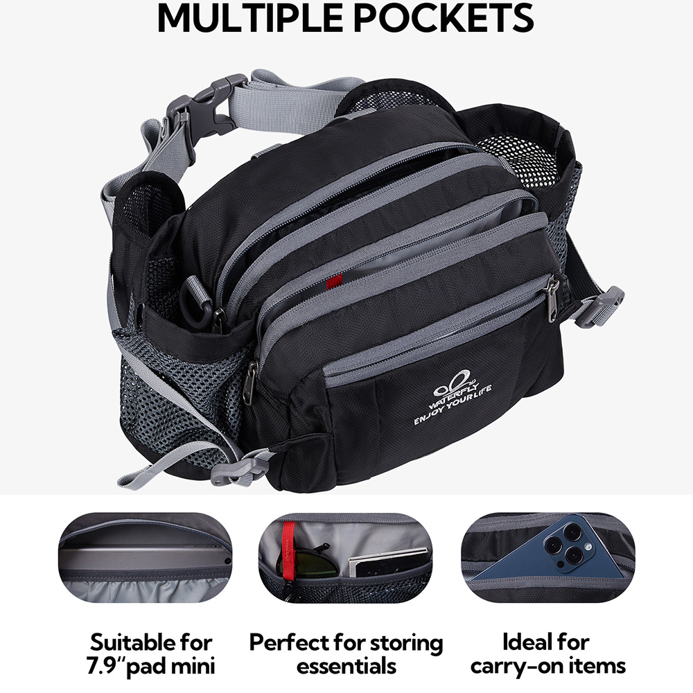 WATERFLY Fanny Pack เอวกระเป๋า - Mountain Biking Hip Pack บทวิจารณ์และราคา